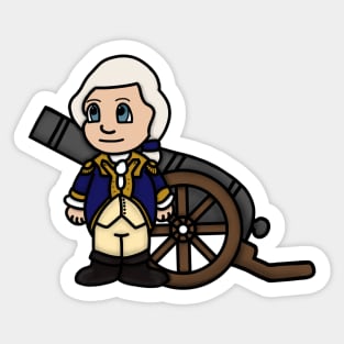 Chibi Henry Knox (Small Print) Sticker